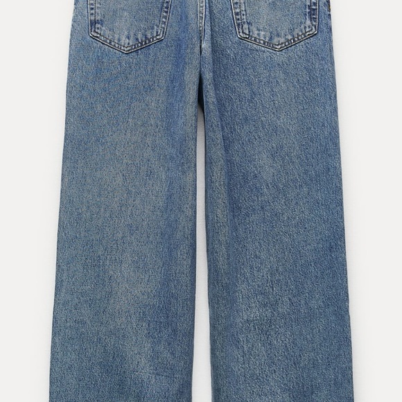 Zara blue jeans straight leg loose fit size 8 or 40 - Picture 4 of 5
